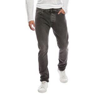 Palm Angels Mens  Curved Logo Back Pant, Black